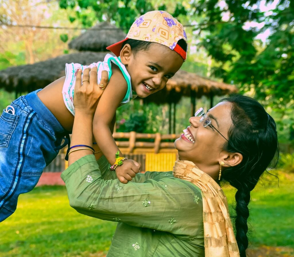 Mom Playing With Toddler